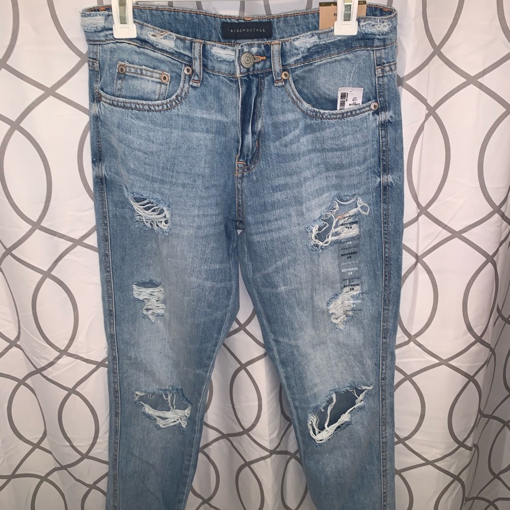 Aeropostale Ripped Boyfriend Jeans